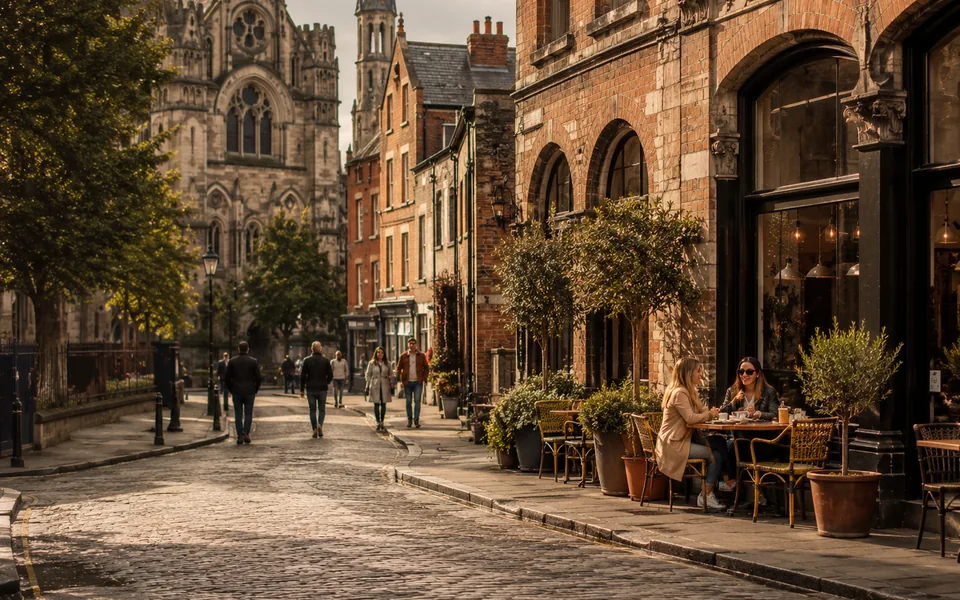 Illustrative city scene used for the Belfast guide